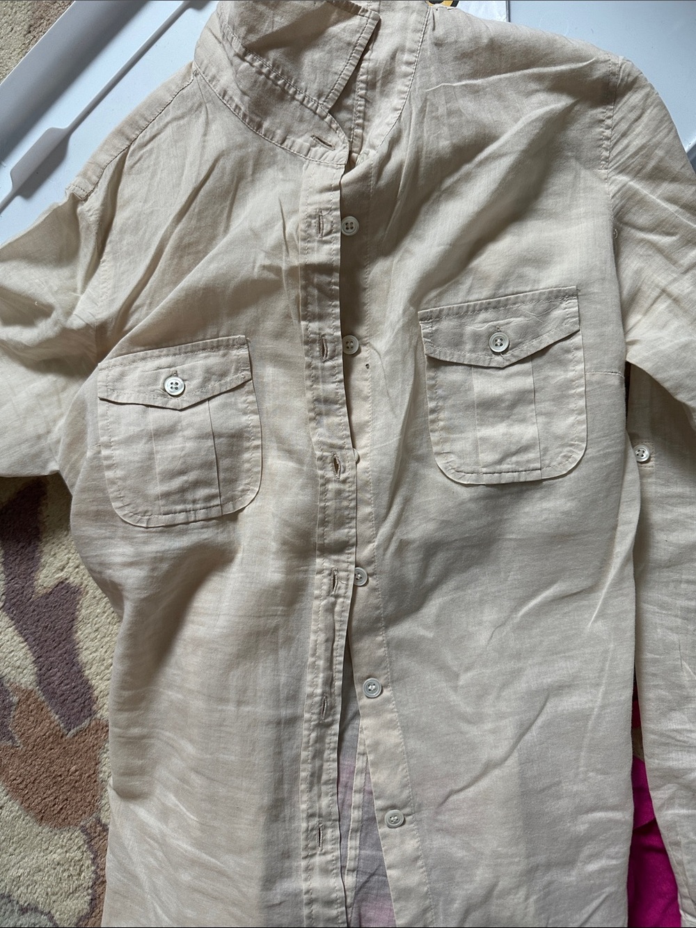 J. Crew Cream Button-Up Shirt